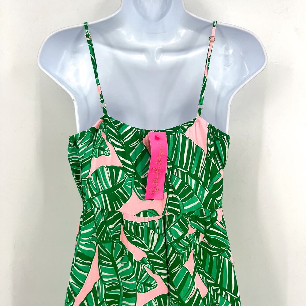 LILLY PULITZER Womens Teresa Maxi Dress XS Green Pink Lets Go Bananas NWT - Picture 9 of 13